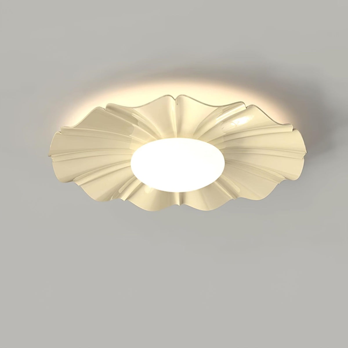 Oriiraya lampa sufitowa ze złotym ościeżnicą falistą LED dla sypialni