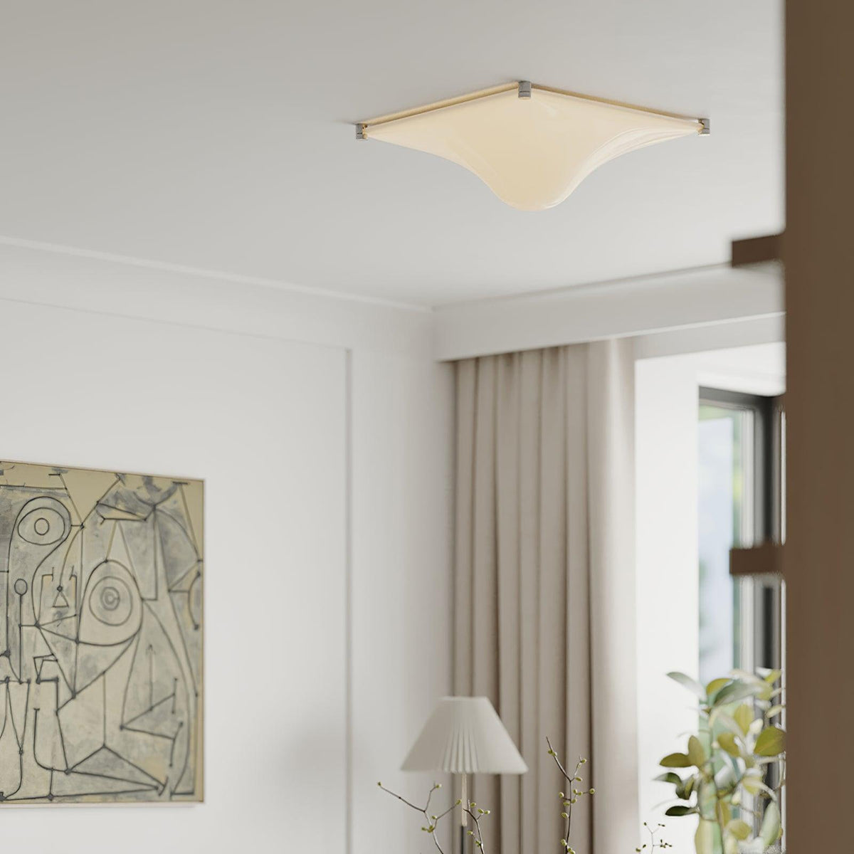Cielum nowoczesna lampa sufitowa ze stali nierdzewnej i akrylu