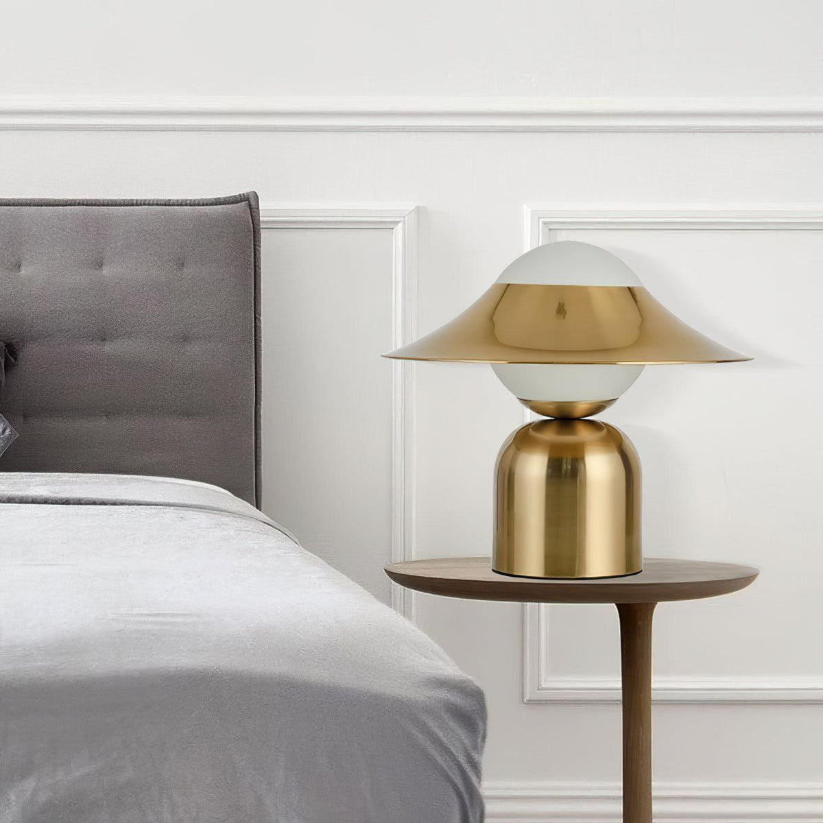 Lampa stołowa Italon Luxe ze złotej miedzionikielu
