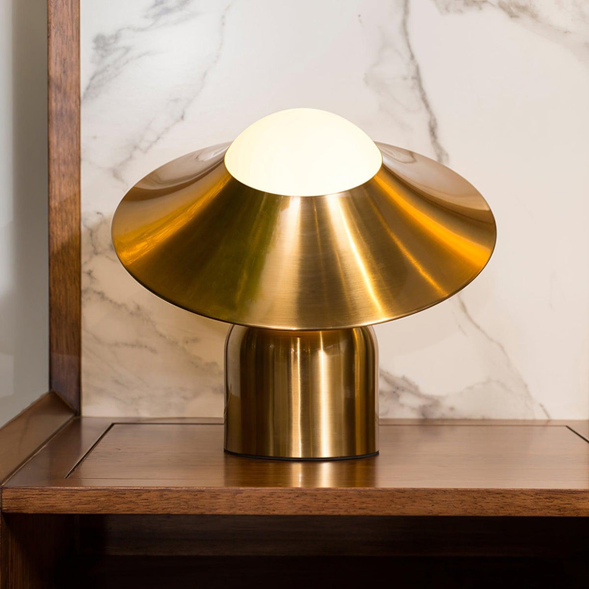 Lampa stołowa Italon Luxe ze złotej miedzionikielu