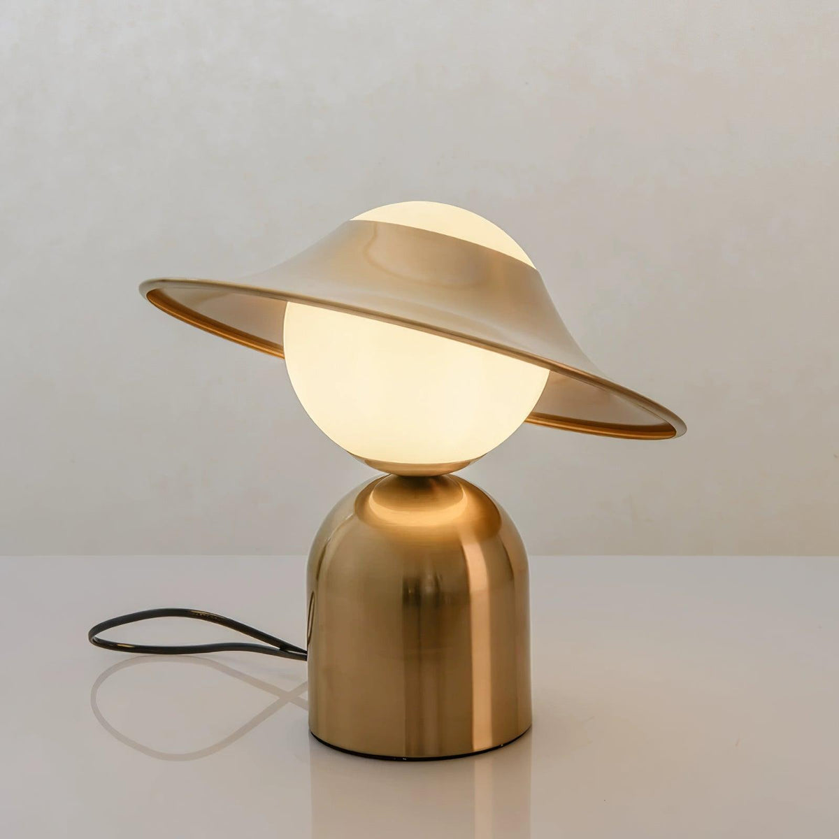 Lampa stołowa Italon Luxe ze złotej miedzionikielu