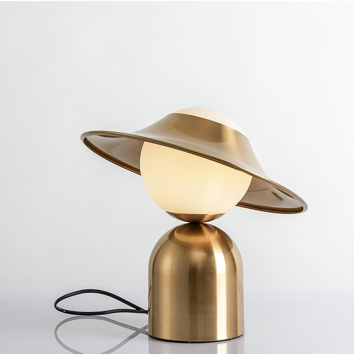 Lampa stołowa Italon Luxe ze złotej miedzionikielu