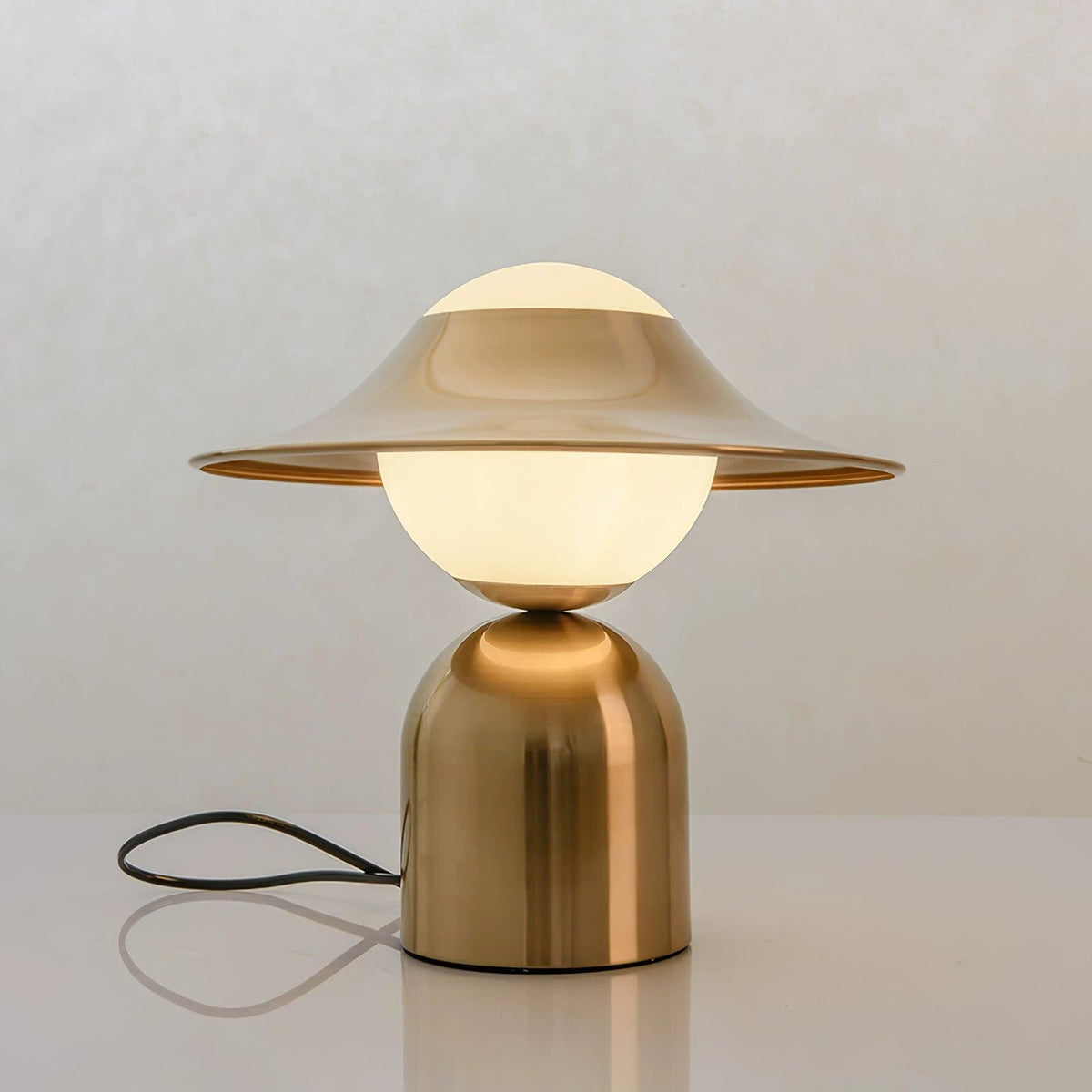 Lampa stołowa Italon Luxe ze złotej miedzionikielu