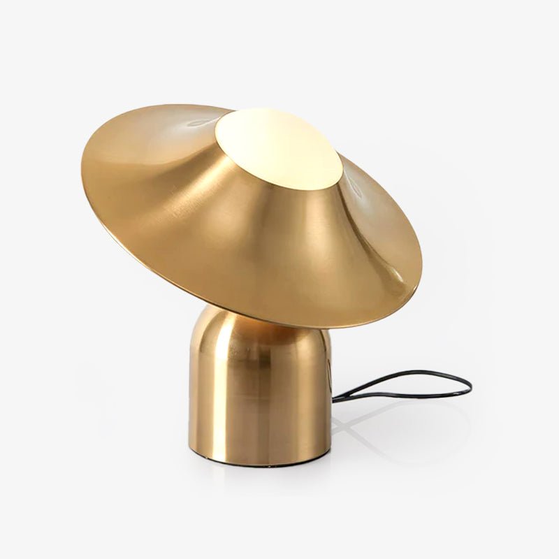 Lampa stołowa Italon Luxe ze złotej miedzionikielu