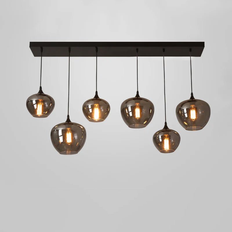 Tevely żyrandol ze szkła w stylu industrial chic