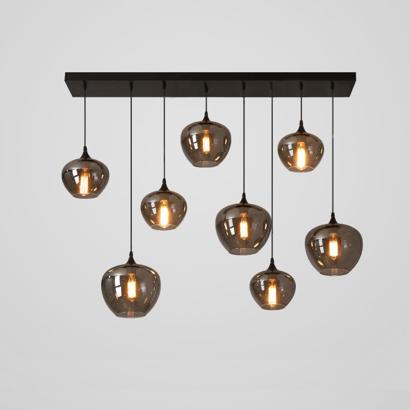 Tevely żyrandol ze szkła w stylu industrial chic