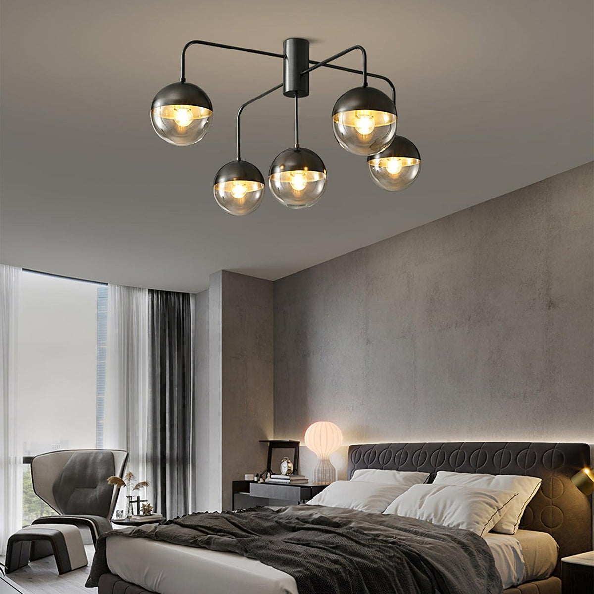 Veloz Globulars lampa sufitowa ze szkła