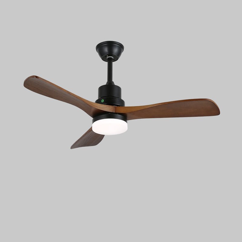 Rininena nowoczesna lampa sufitowa z wentylatorem drewniane łopatki