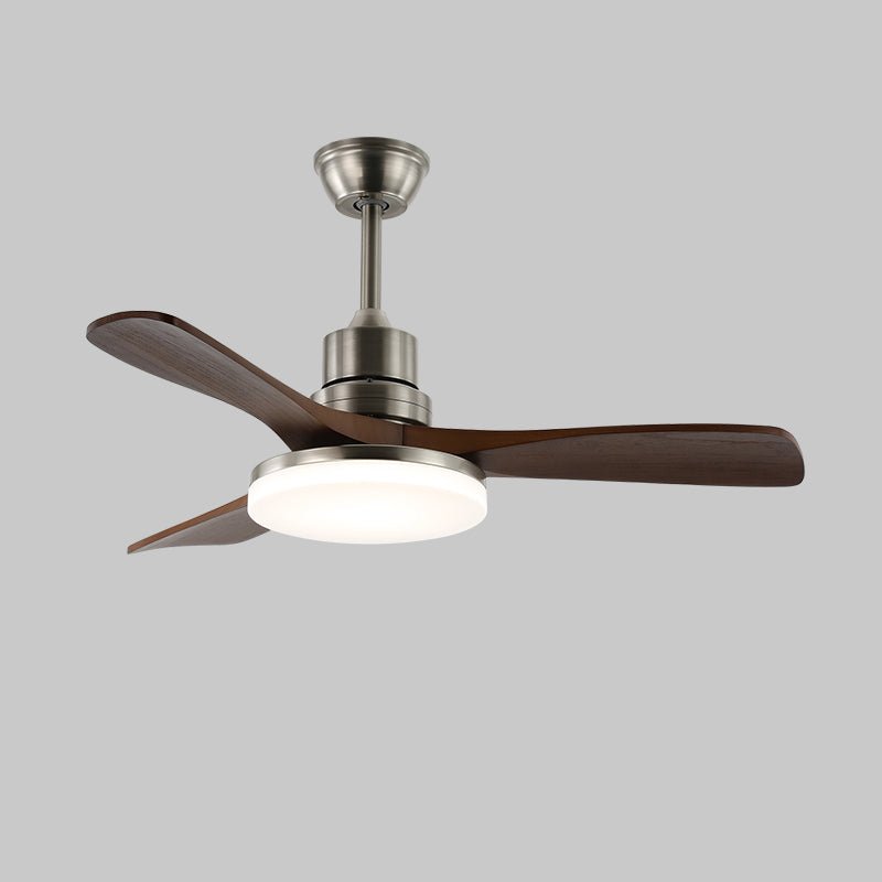 Rininena nowoczesna lampa sufitowa z wentylatorem drewniane łopatki