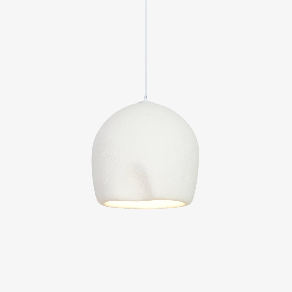 Nuo lampa wisząca z gipsu kulista kopuła styl wabi sabi