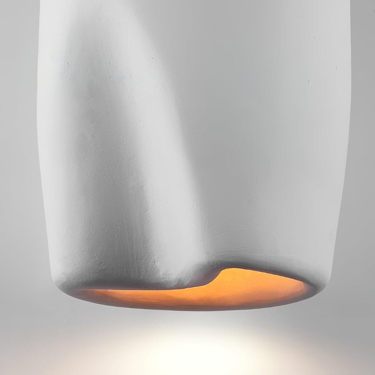 Nuo lampa wisząca z gipsu kulista kopuła styl wabi sabi