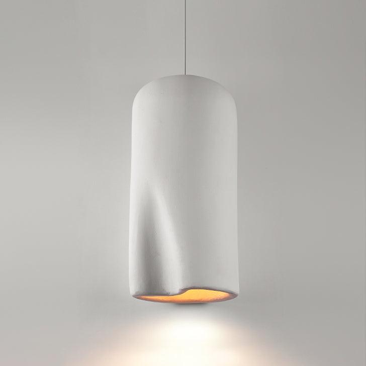 Nuo lampa wisząca z gipsu kulista kopuła styl wabi sabi