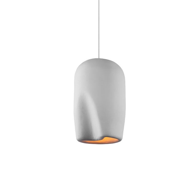 Nuo lampa wisząca z gipsu kulista kopuła styl wabi sabi