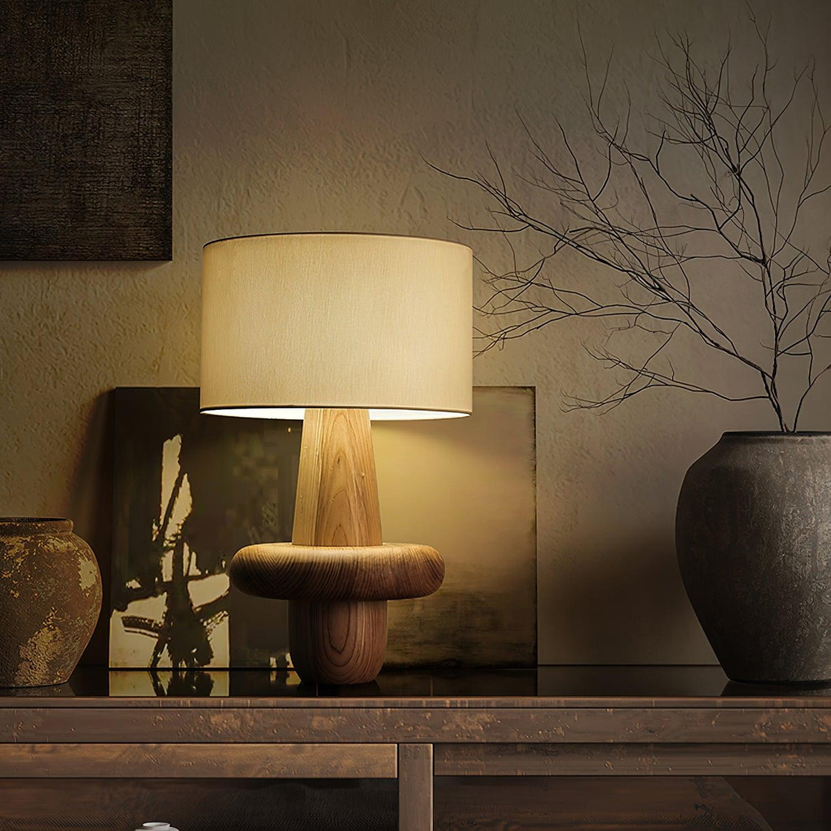 Lampa stołowa minimalistyczna ze szkła
