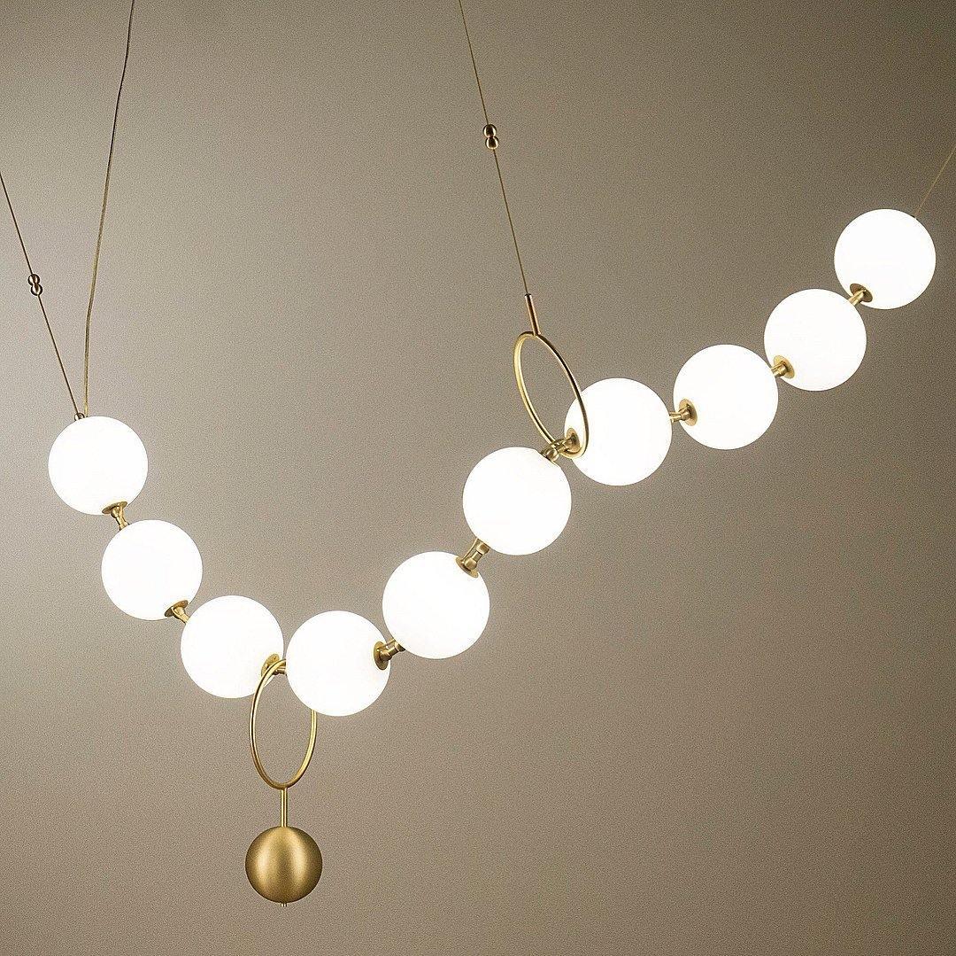 Eirinielle lampa wisząca naszyjnik ze szkła