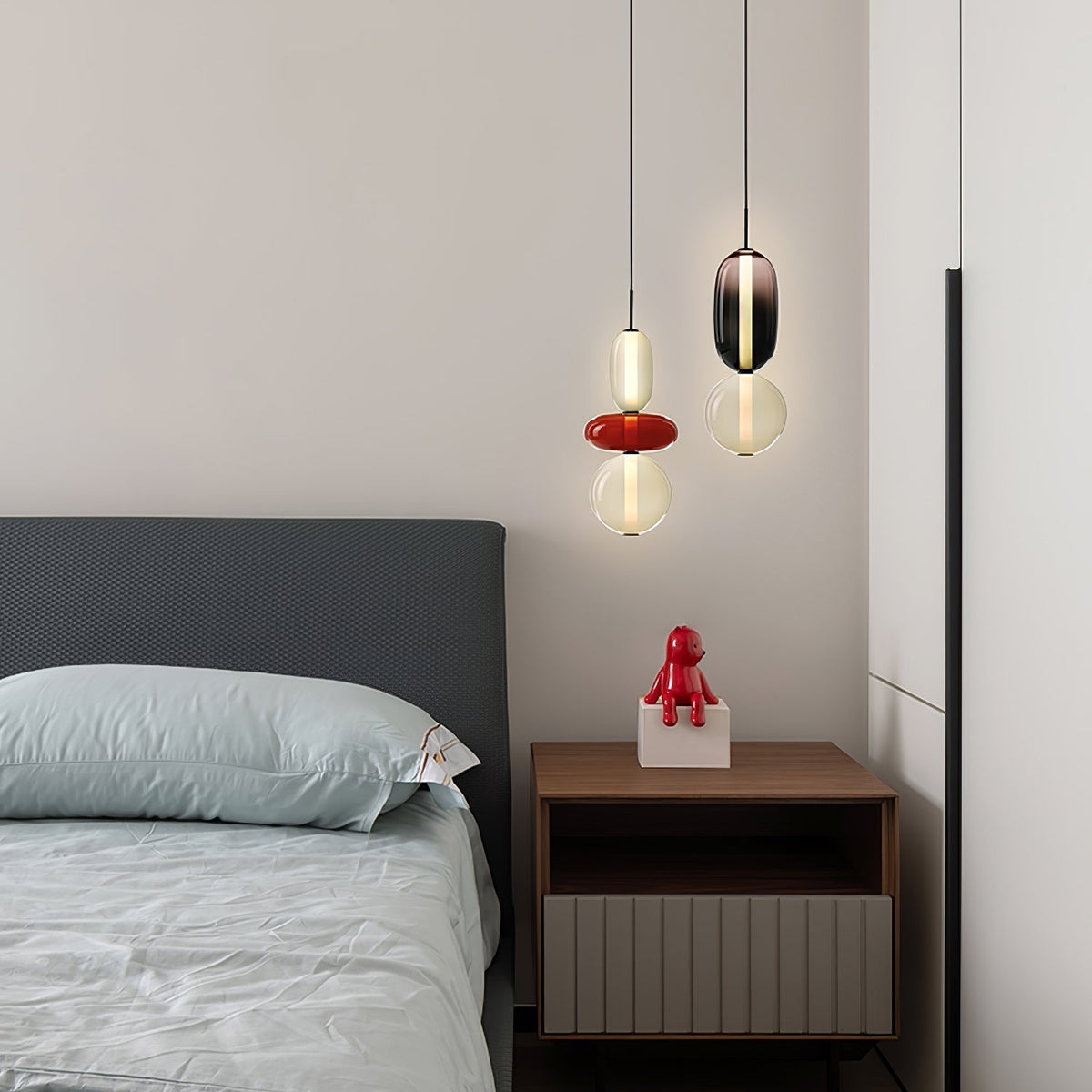 Daelen artystyczna lampa wisząca ze szkła i akrylu