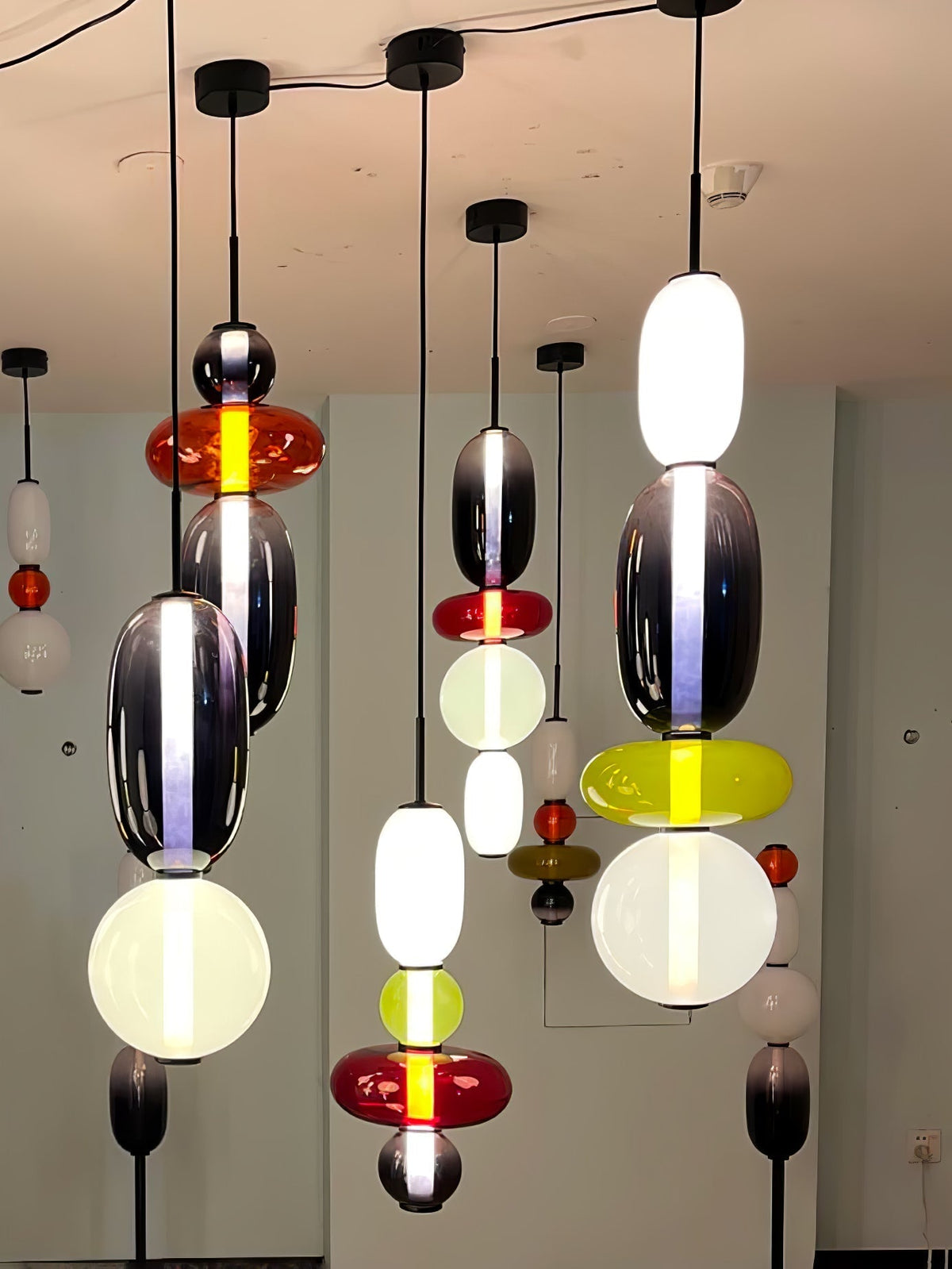 Daelen artystyczna lampa wisząca ze szkła i akrylu