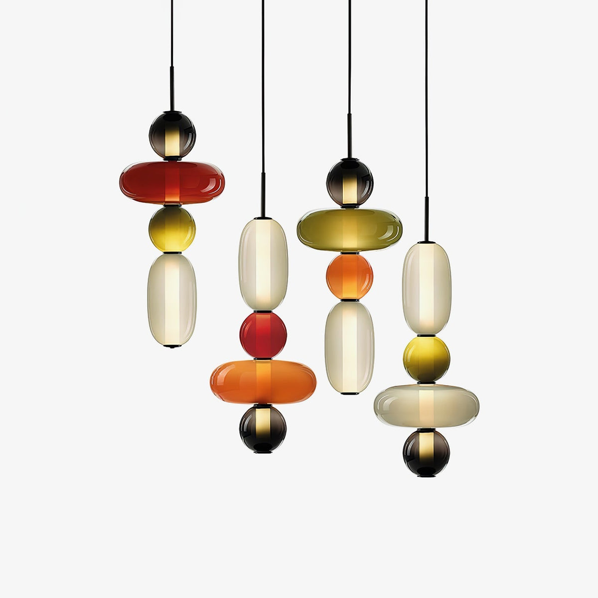 Daelen artystyczna lampa wisząca ze szkła i akrylu