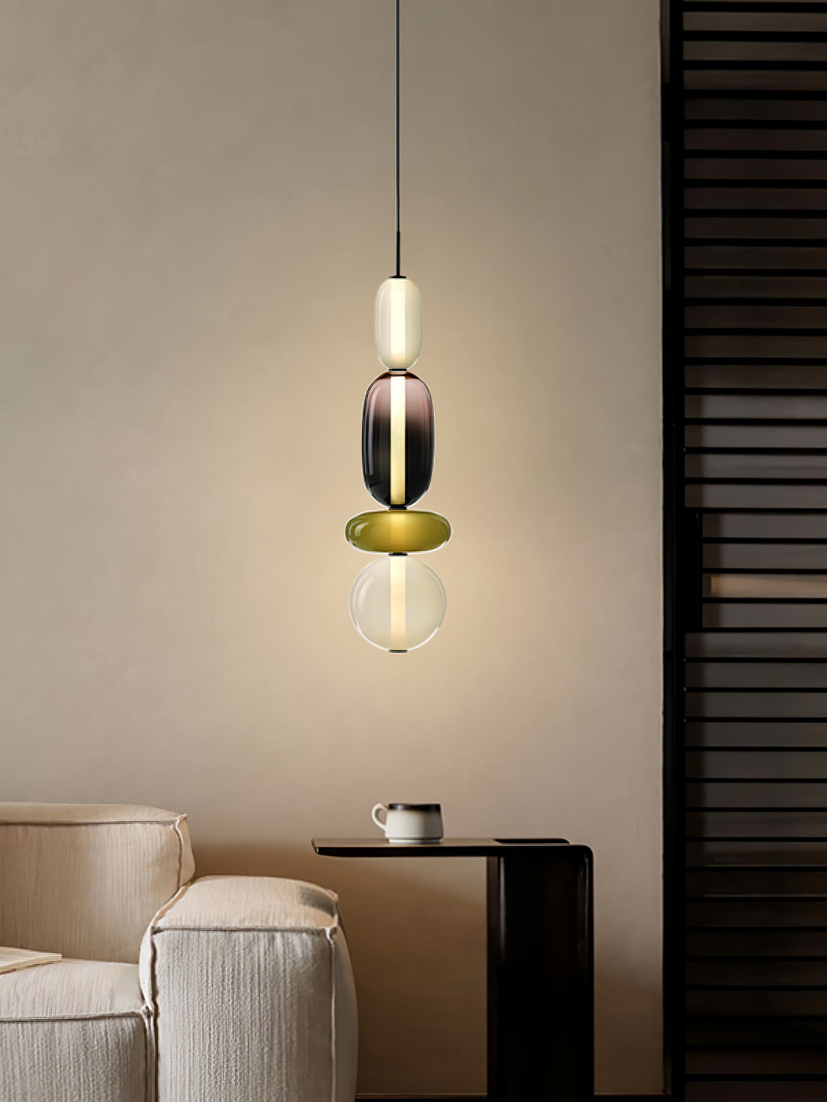 Daelen artystyczna lampa wisząca ze szkła i akrylu