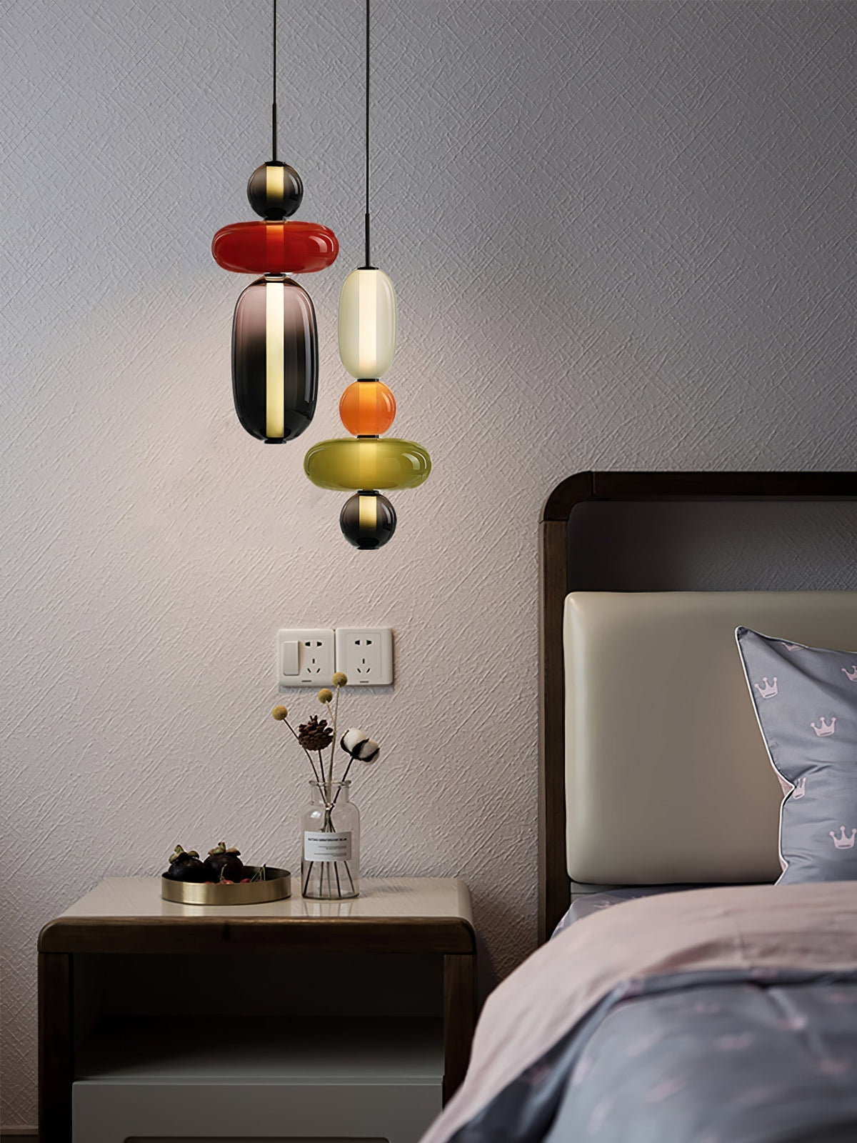 Daelen artystyczna lampa wisząca ze szkła i akrylu