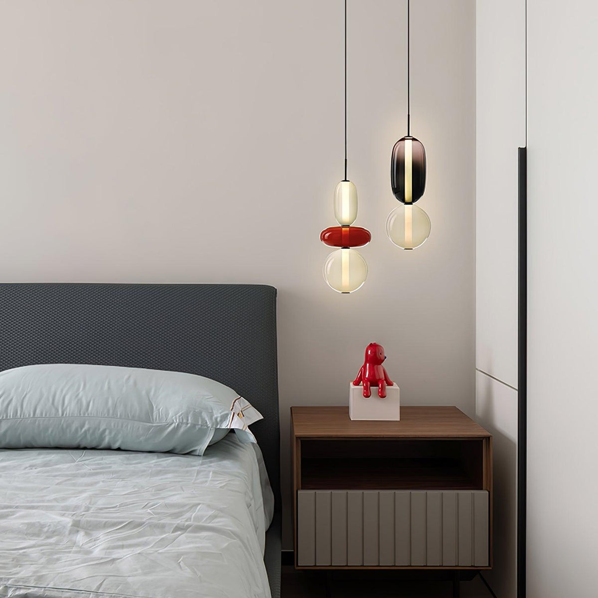 Daelen artystyczna lampa wisząca ze szkła i akrylu