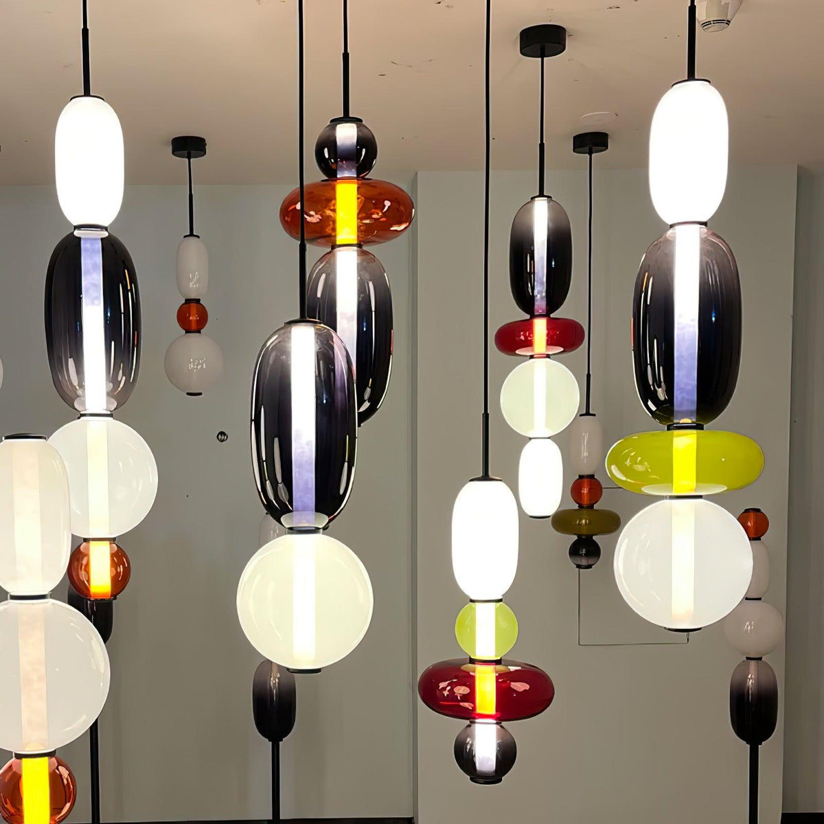 Daelen artystyczna lampa wisząca ze szkła i akrylu