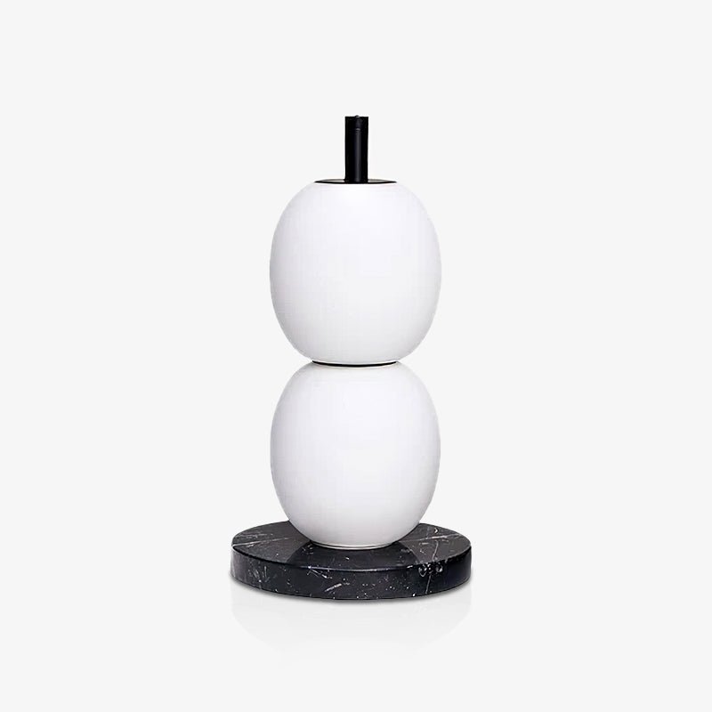 Olive nowoczesna lampa stołowa z marmuru