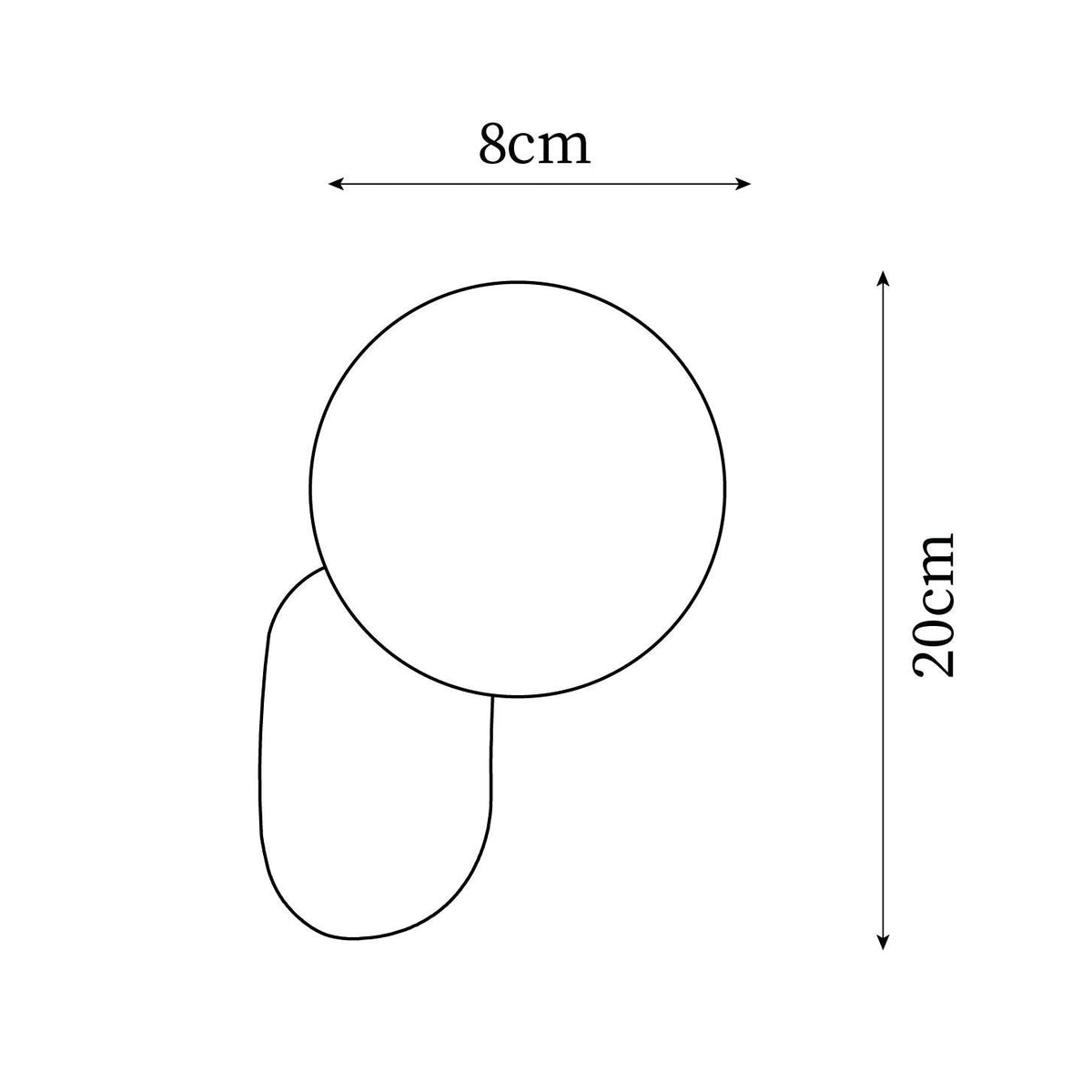Nelo minimalistyczny kinkiet kulisty