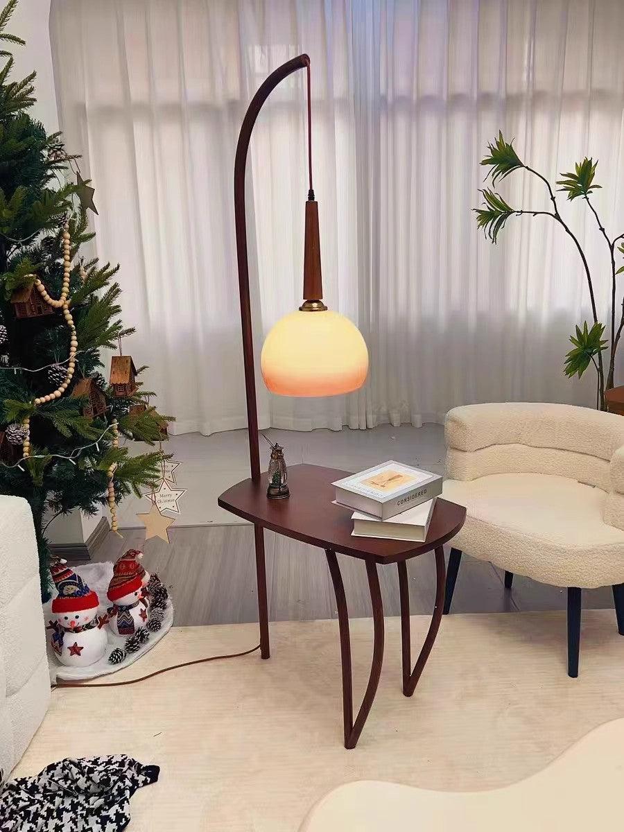 Fior nowoczesna lampa stojąca z drewna