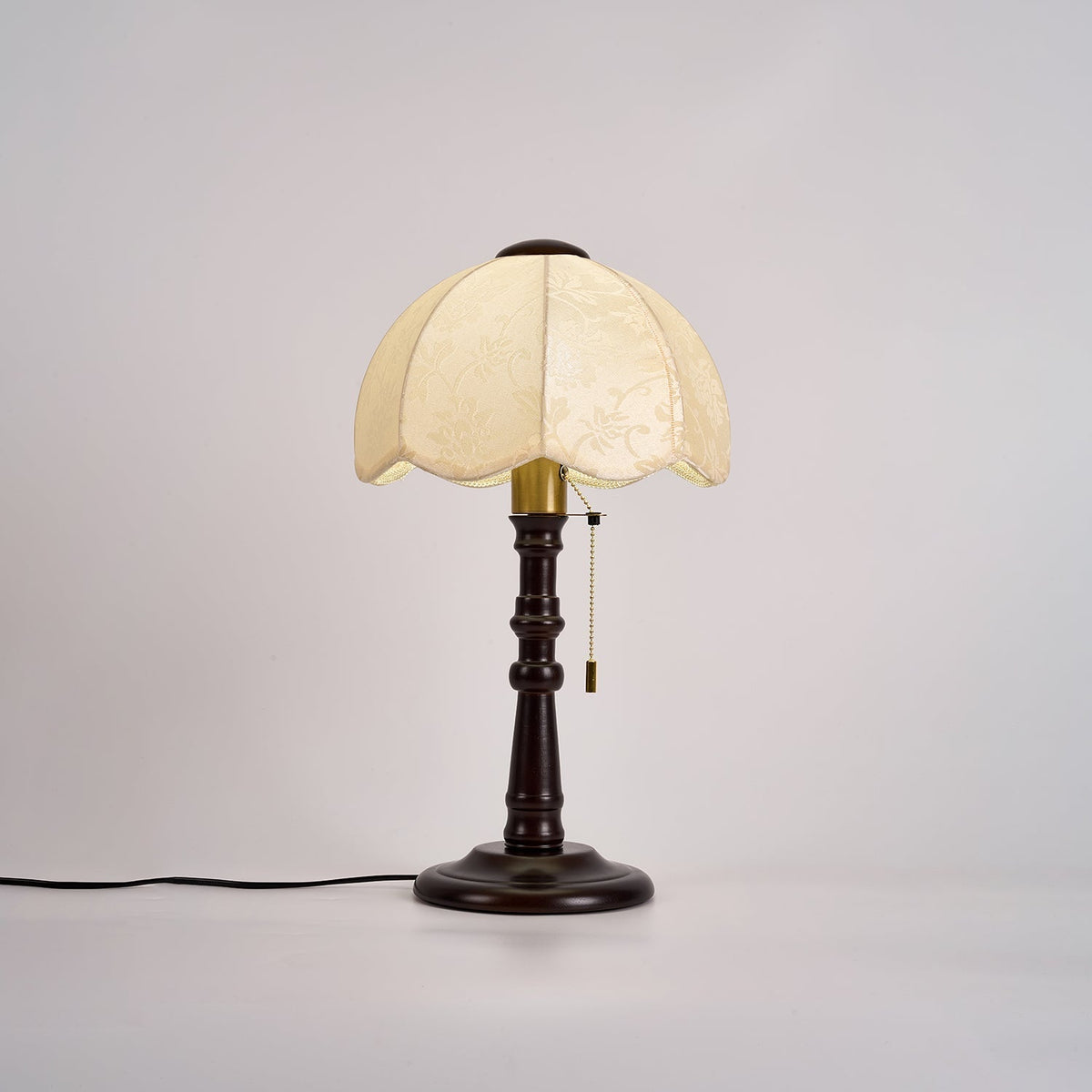 Beckett vintage lampa stołowa z drewna