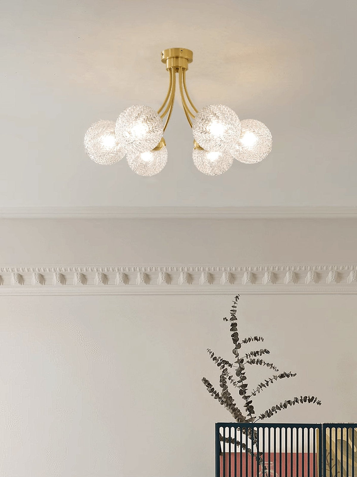 Quve nowoczesna lampa sufitowa ze szkła