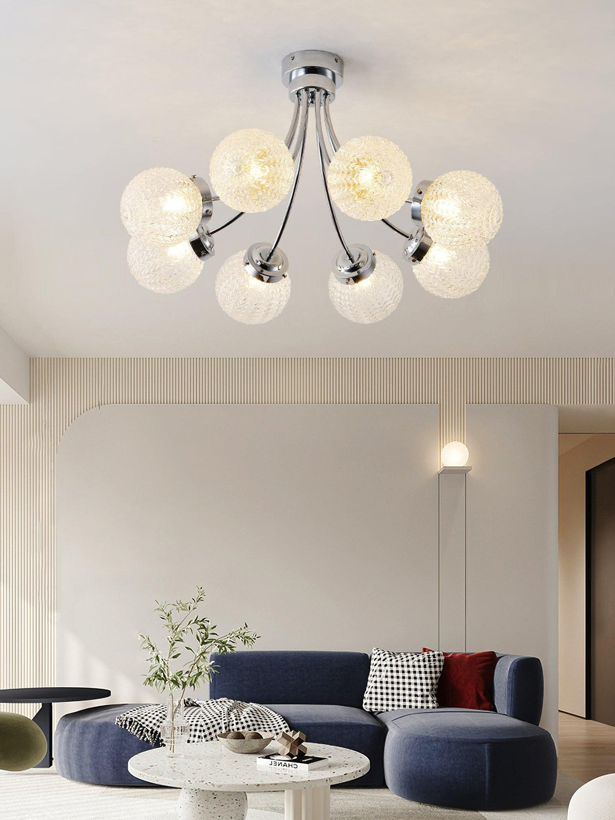 Quve nowoczesna lampa sufitowa ze szkła