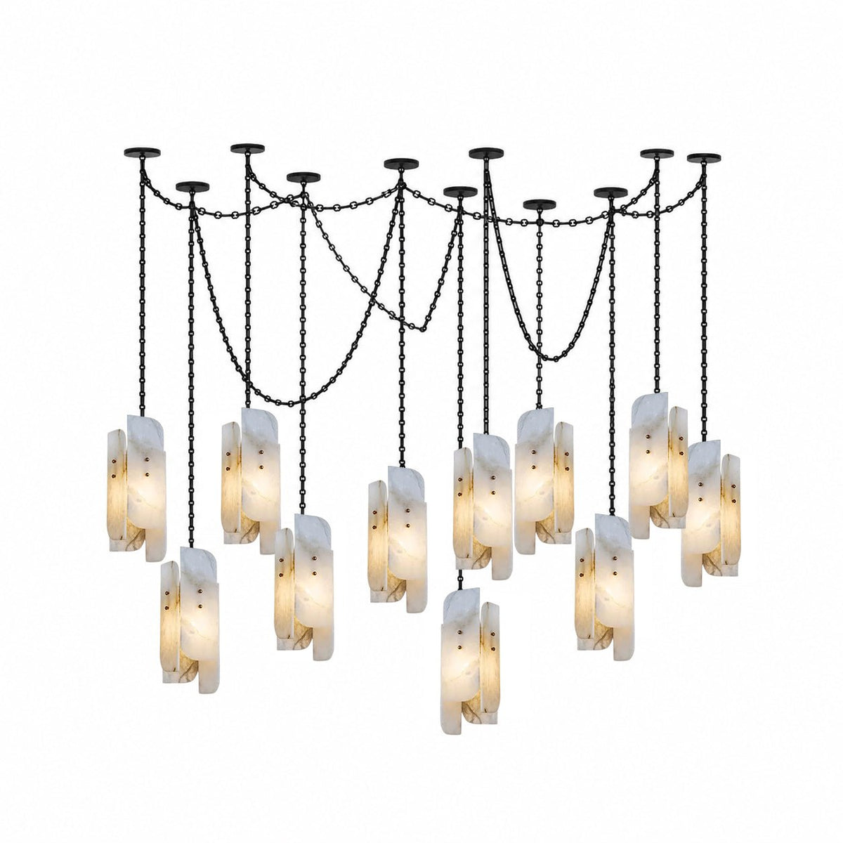 Aurevian Cascading Chain Cluster żyrandol