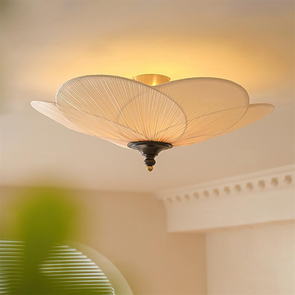 Nira nowoczesna lampa sufitowa montowana bezpośrednio ze szkła w stylu płatka