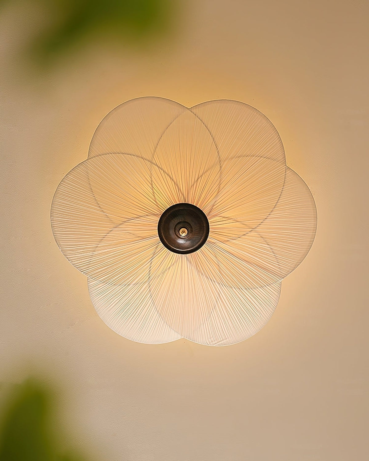 Nira nowoczesna lampa sufitowa montowana bezpośrednio ze szkła w stylu płatka