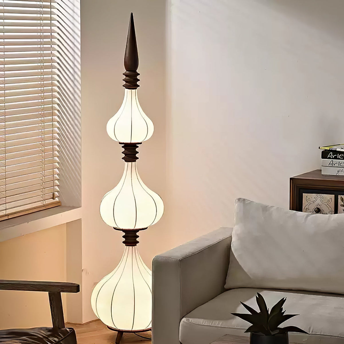 Cetalyra zewnętrzna lampa stojąca ze szkła