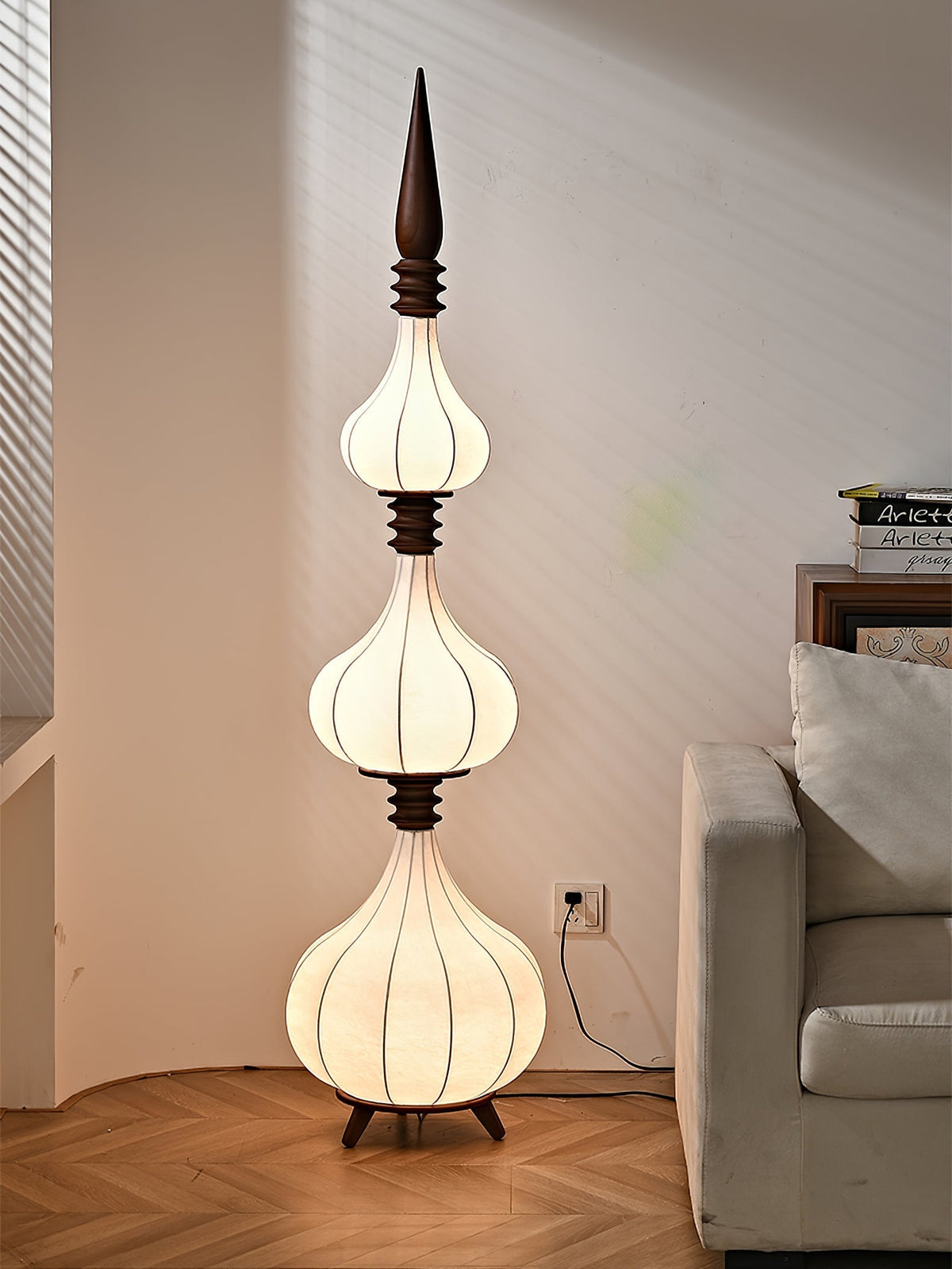 Cetalyra zewnętrzna lampa stojąca ze szkła