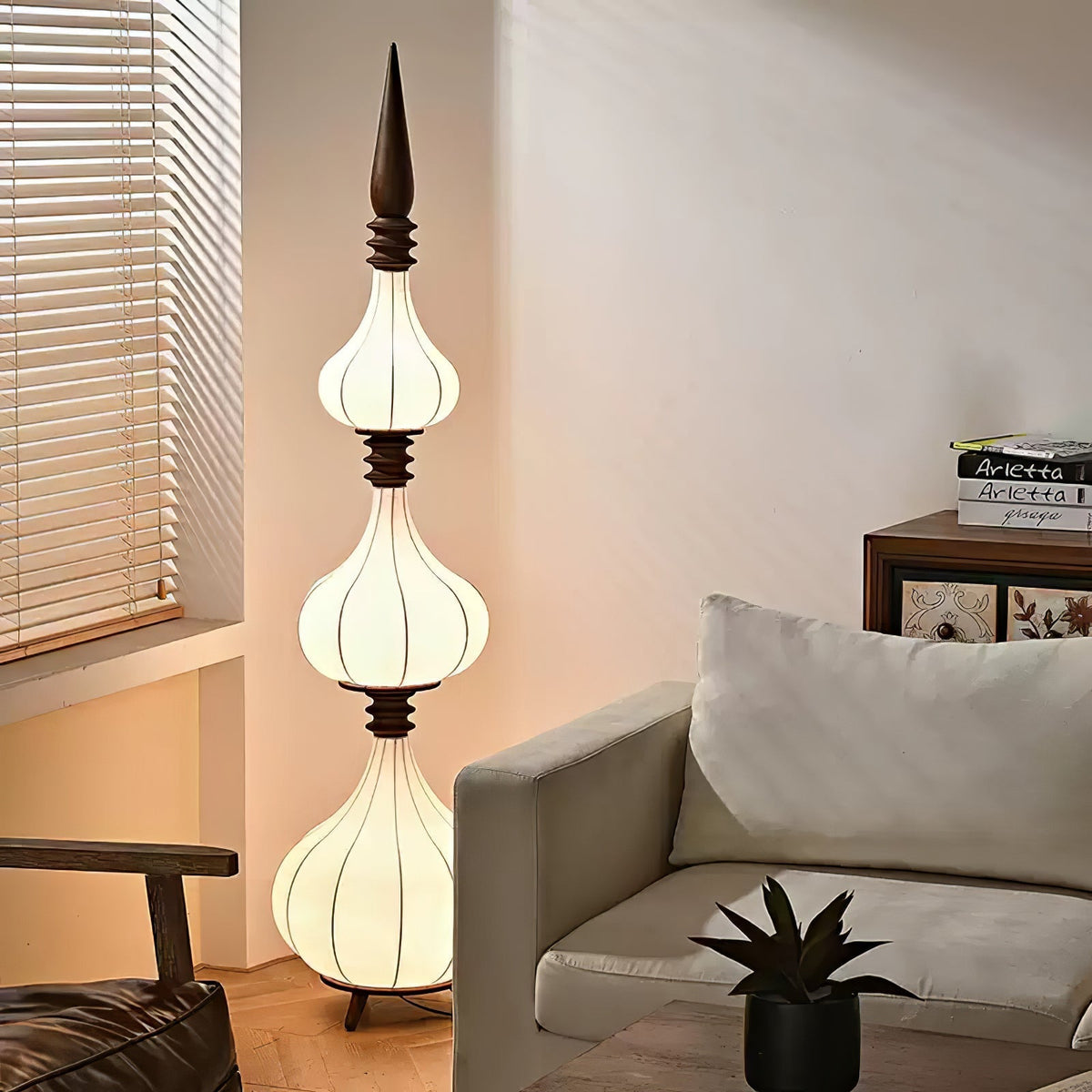 Cetalyra zewnętrzna lampa stojąca ze szkła
