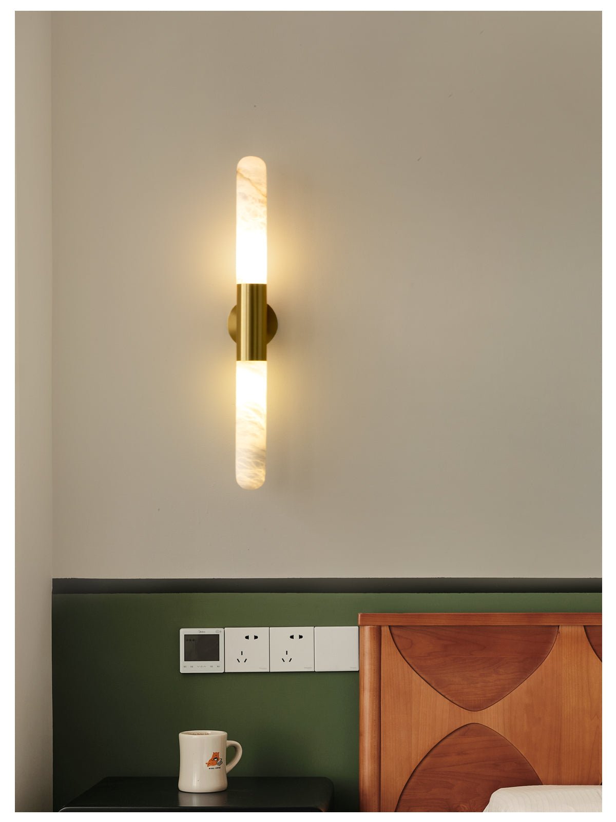 Evtalos Cylinder Alabaster kinkiet
