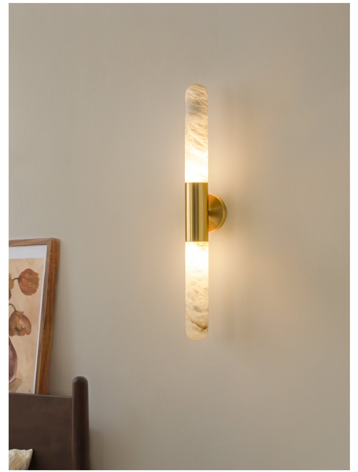 Evtalos Cylinder Alabaster kinkiet