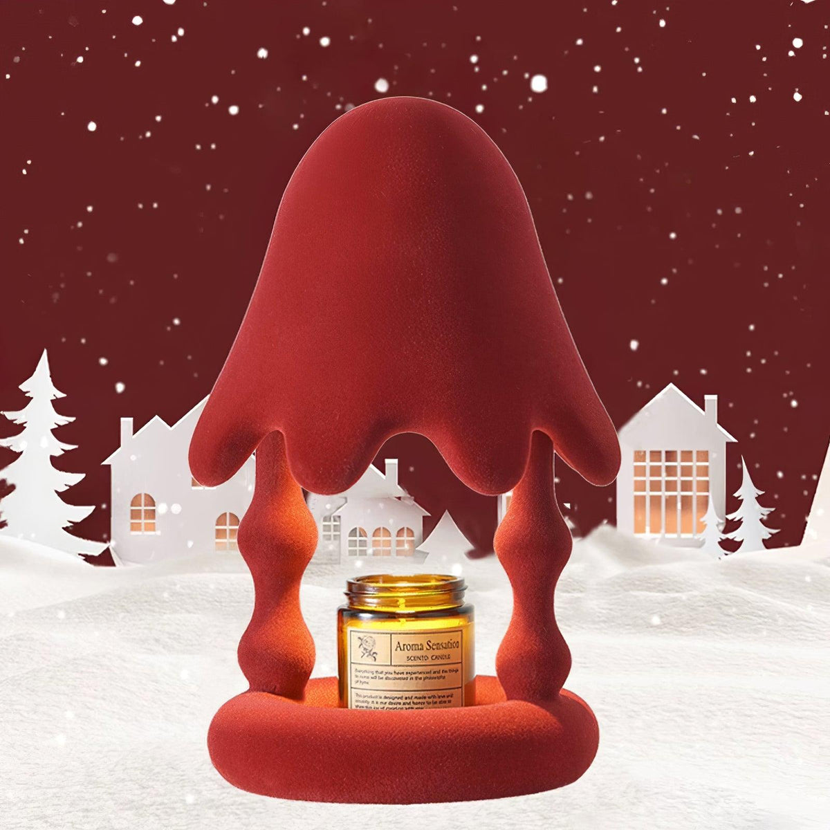 Lampa stołowa Alcariol z abstrakcyjnego ciała z żywicy pokrytej flockingiem