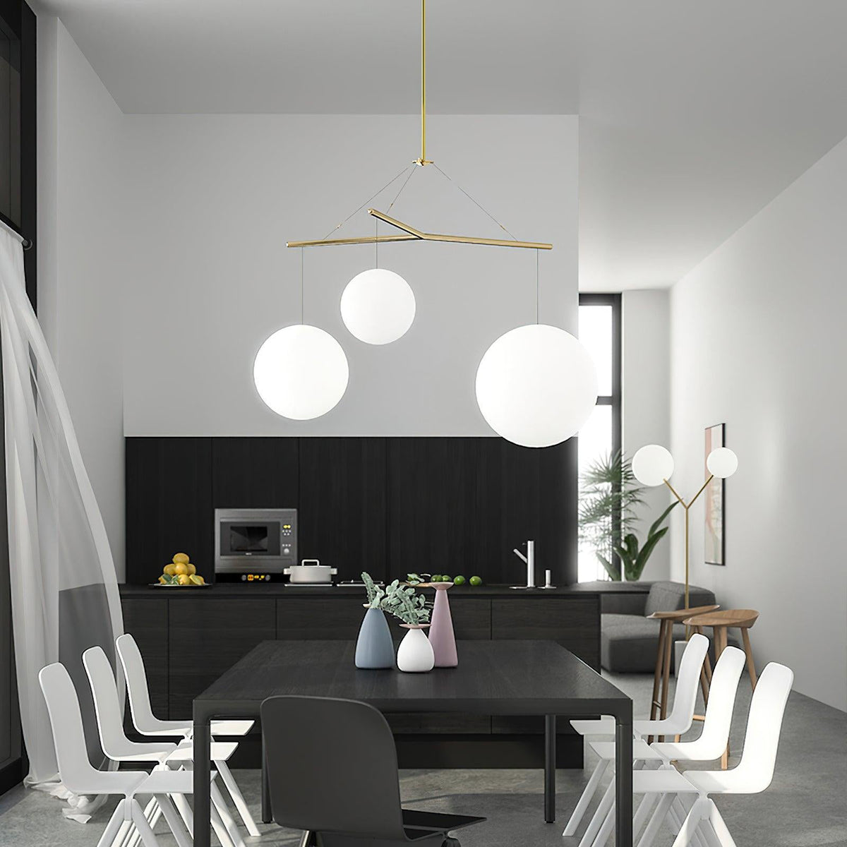 Triad minimalistyczna lampa wisząca ze szkła