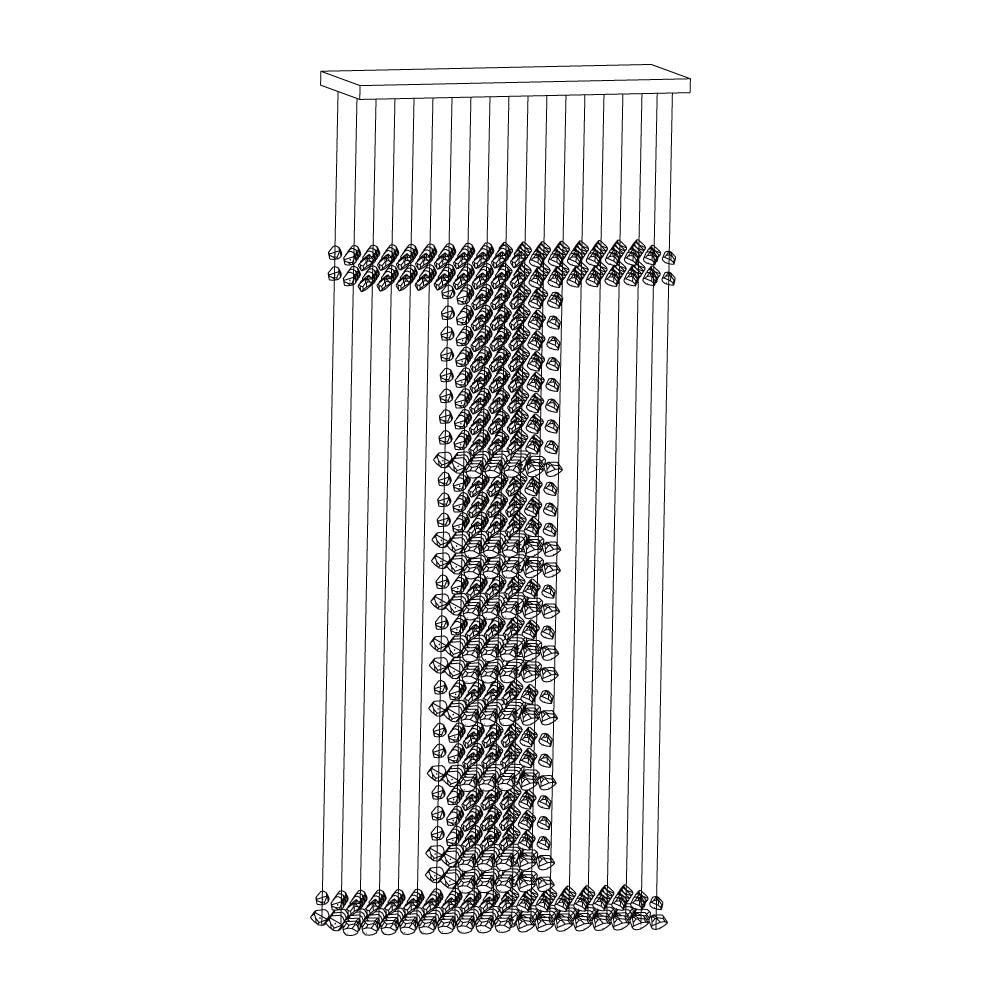 Orelelora żyrandol Charcoal liniowy I