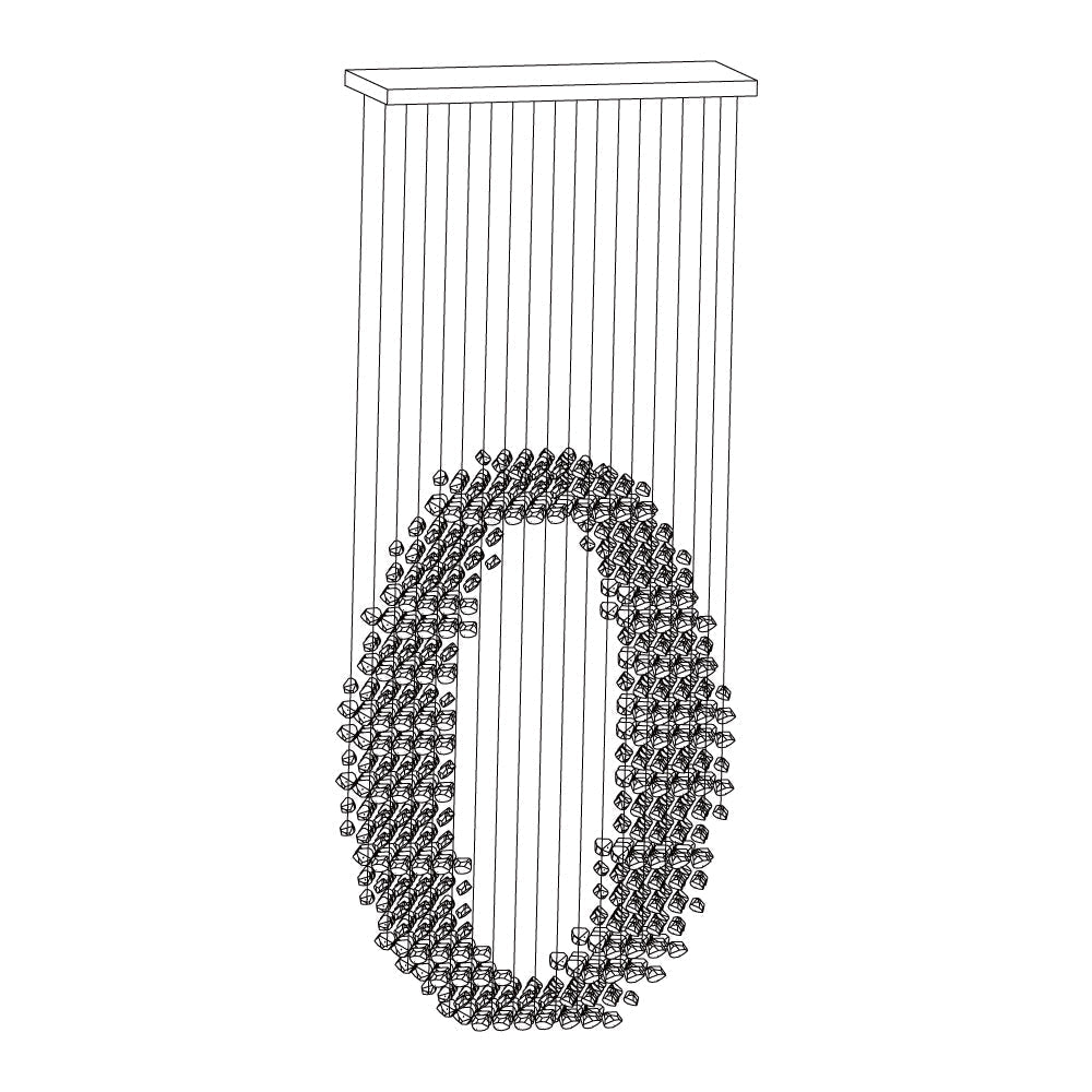 Marinelle Charcoal Stone Sculptural żyrandol liter M do R