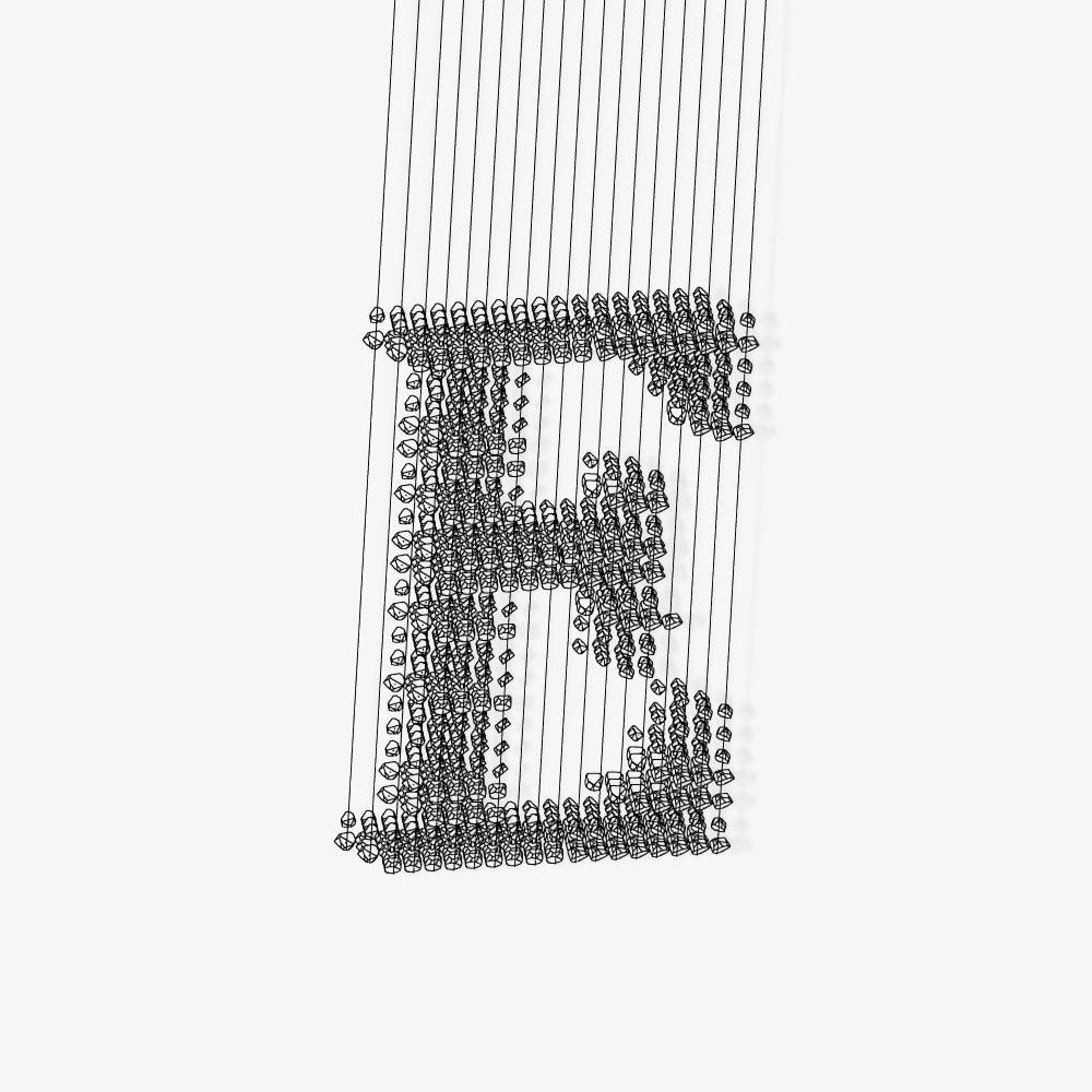 Glyph minimalistyczny żyrandol kamienny