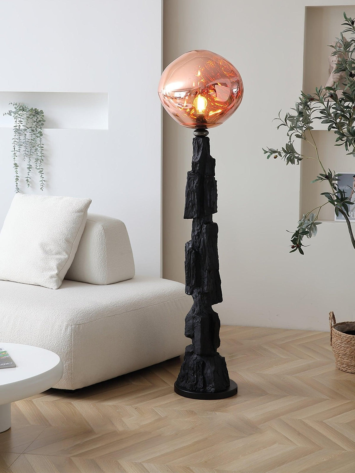 Ember lampa stojąca z akrylu