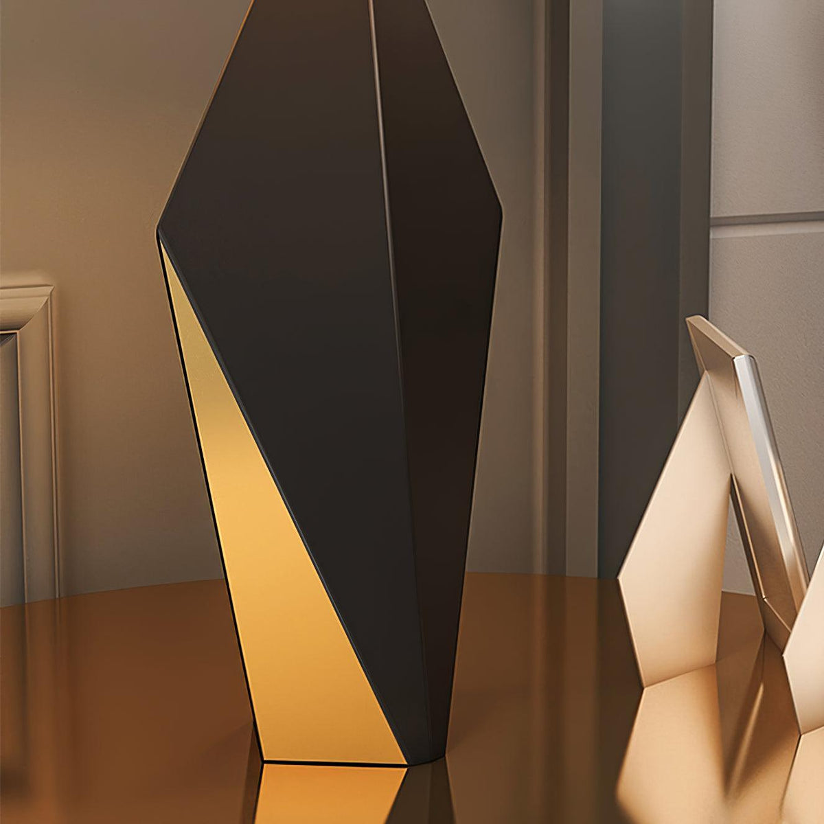 Prism nowoczesna lampa stołowa ze szkła