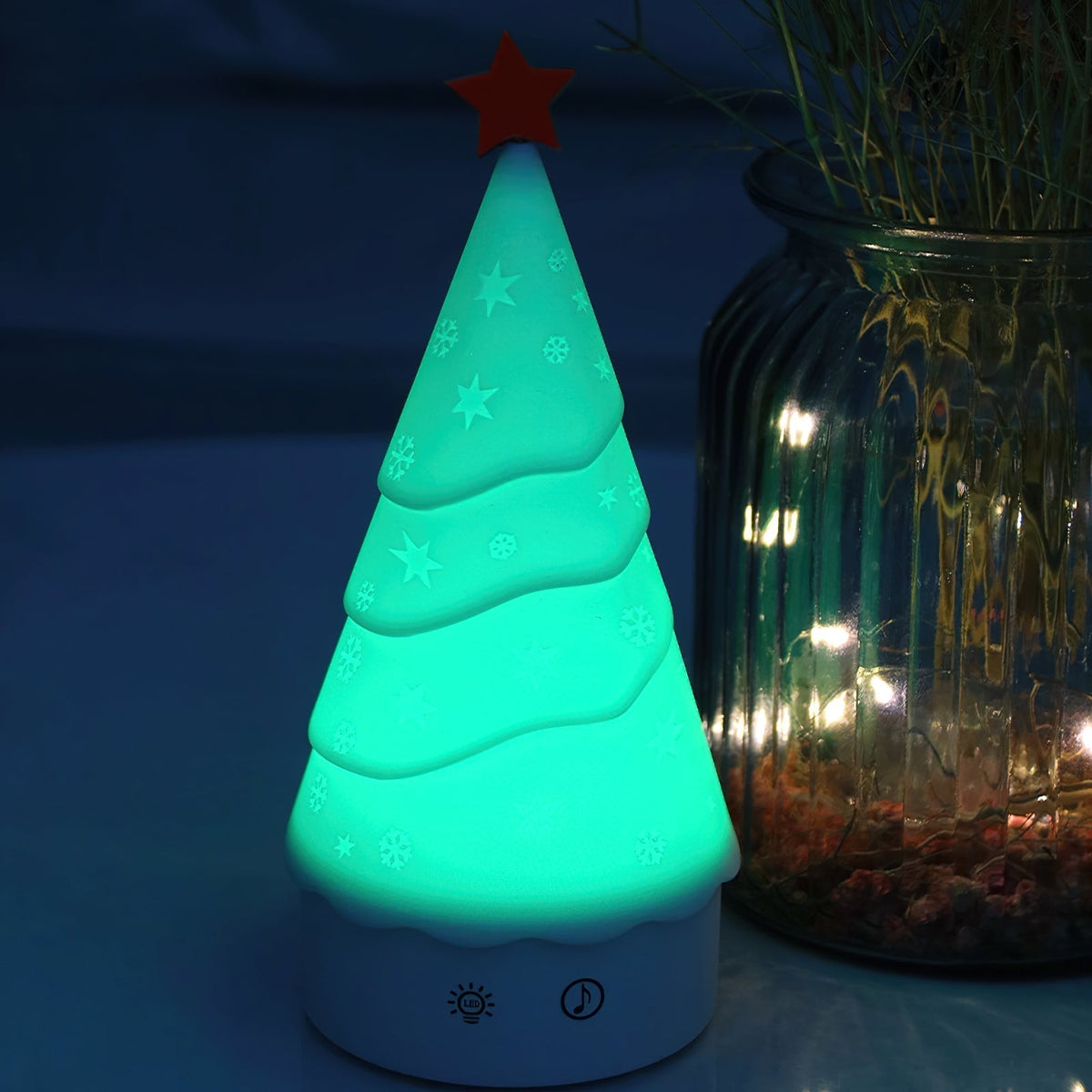 Lampa stołowa Mirivaine w kształcie drzewa z wbudowaną baterią