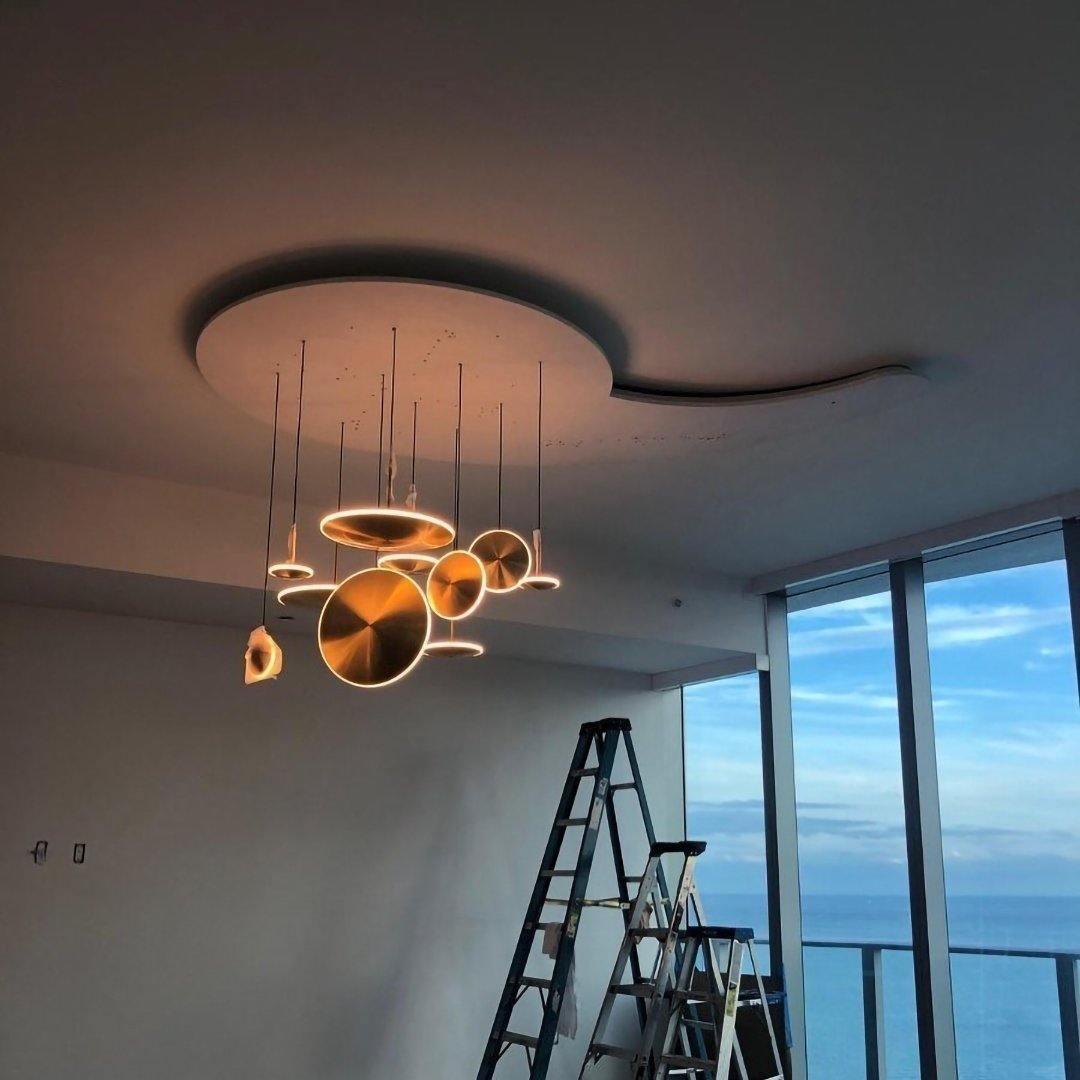 Uvenisra nowoczesna minimalistyczna lampa wisząca w kształcie talerza