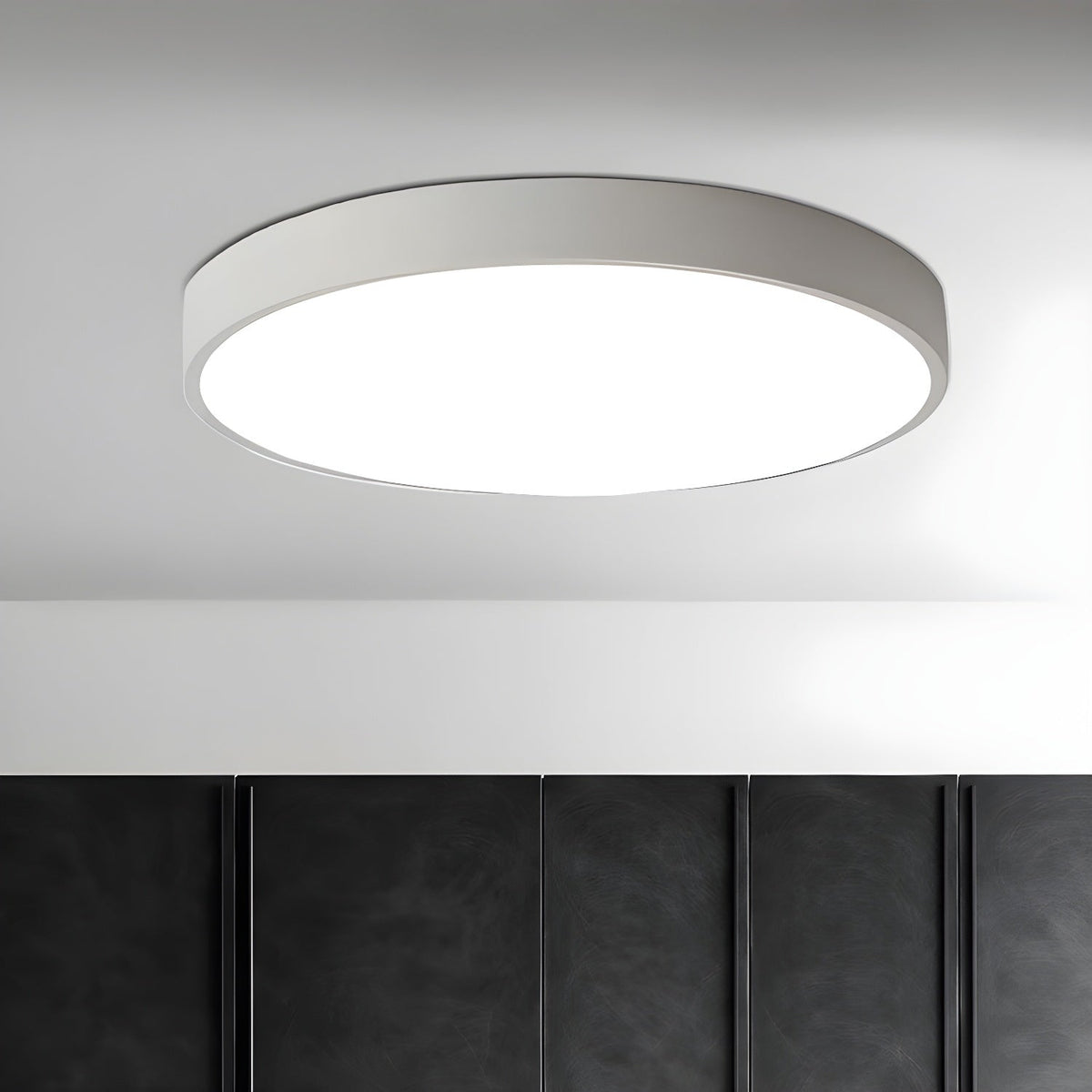 Izoriel nowoczesna minimalistyczna lampa sufitowa o okrągłym, smukłym kształcie